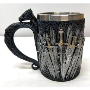 Game Of Thrones Inspired Dragon Handle Mug With Sword Design Stainless Steel Inn